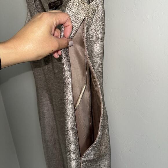 Anne Klein Sheath Dress & Blazer Set - Dress Sz 6 Blazer Sz 4 - Linen Silk Wool - Picture 9 of 16